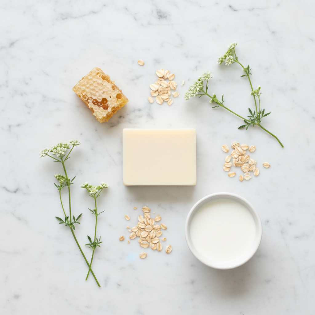 Oat Soap - Top Down Flat Lay